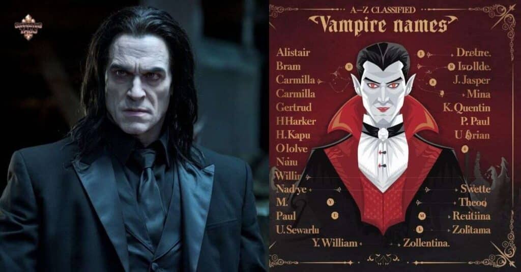 Classified Vampire Names with Short Meanings